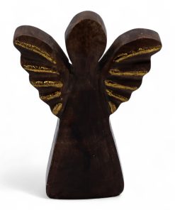 Pequeño ángel de madera de mango - decoración dorada